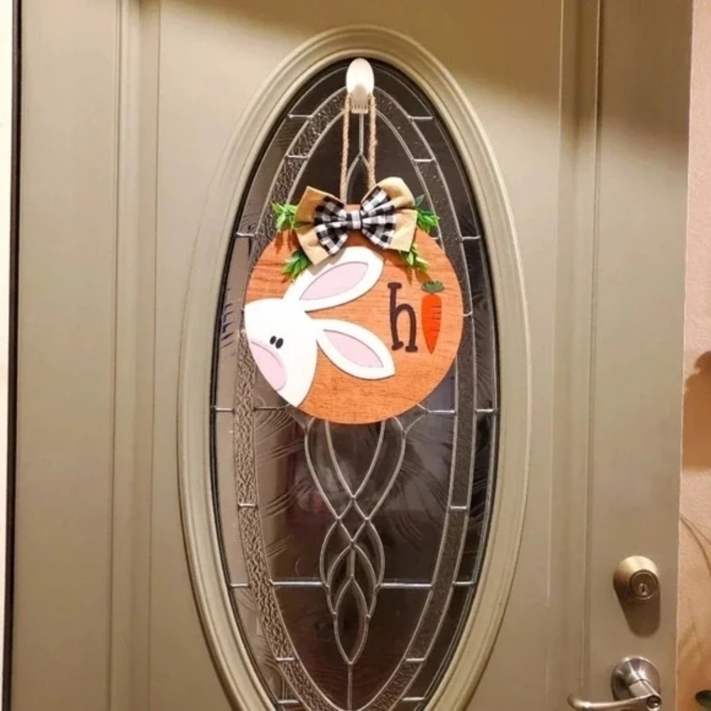 Handmade Easter "hi" Door Sign - Picture 2 of 3